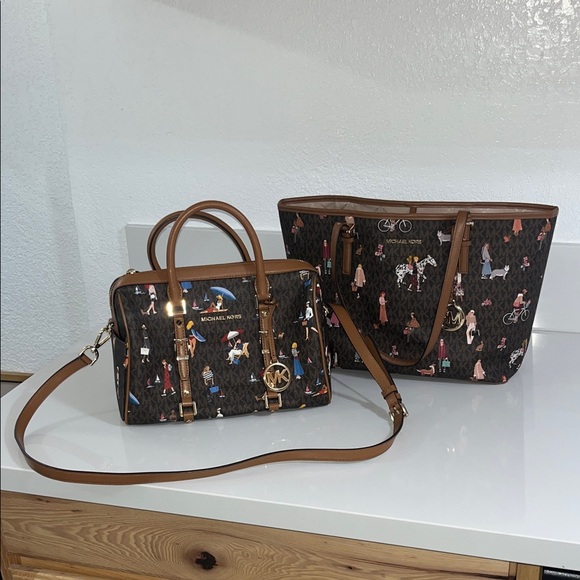Michael Kors Multicolor Satchel and Tote Set - Picture 1 of 9